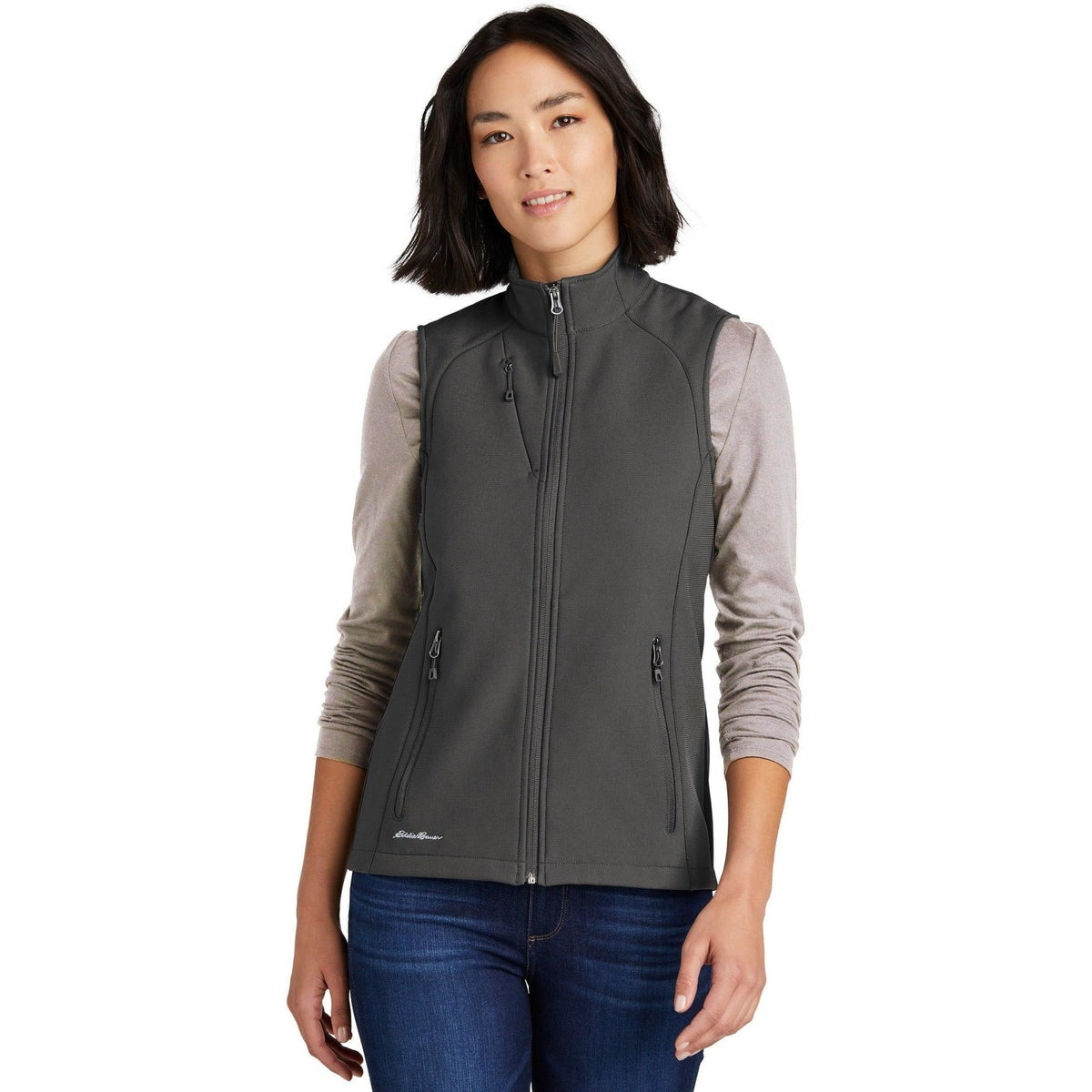 no-logo Eddie Bauer Ladies Stretch Soft Shell Vest-Regular-Eddie Bauer-Thread Logic