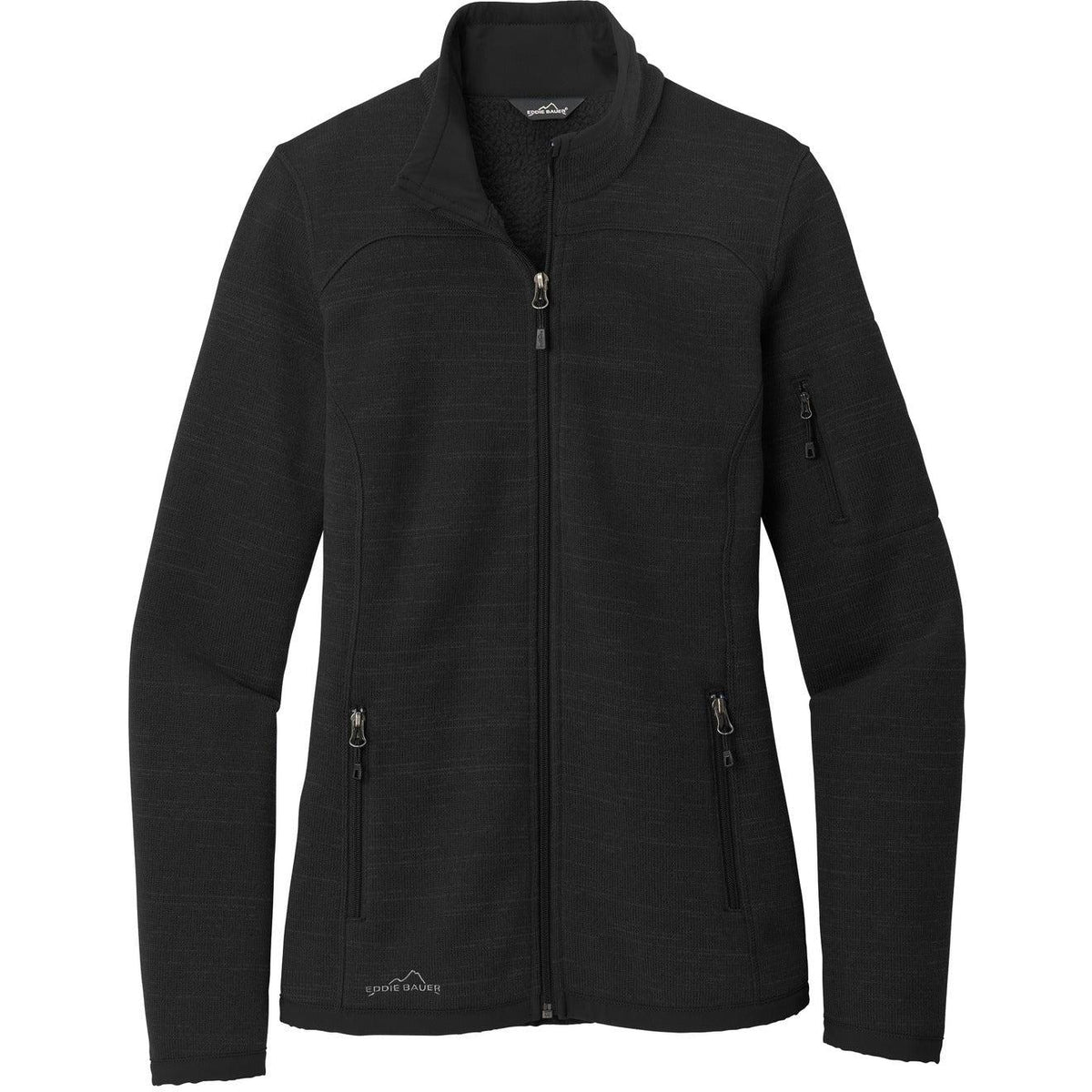 no-logo Eddie Bauer Women's Sweater Fleece Full Zip-Regular-Eddie Bauer-Black-S-Thread Logic