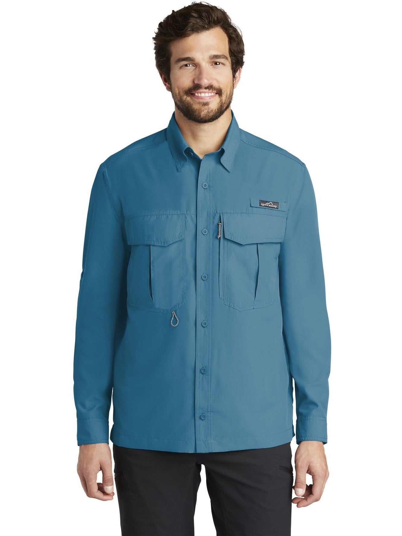 no-logo Eddie Bauer Long Sleeve Performance Fishing Shirt-Regular-Eddie Bauer-Thread Logic