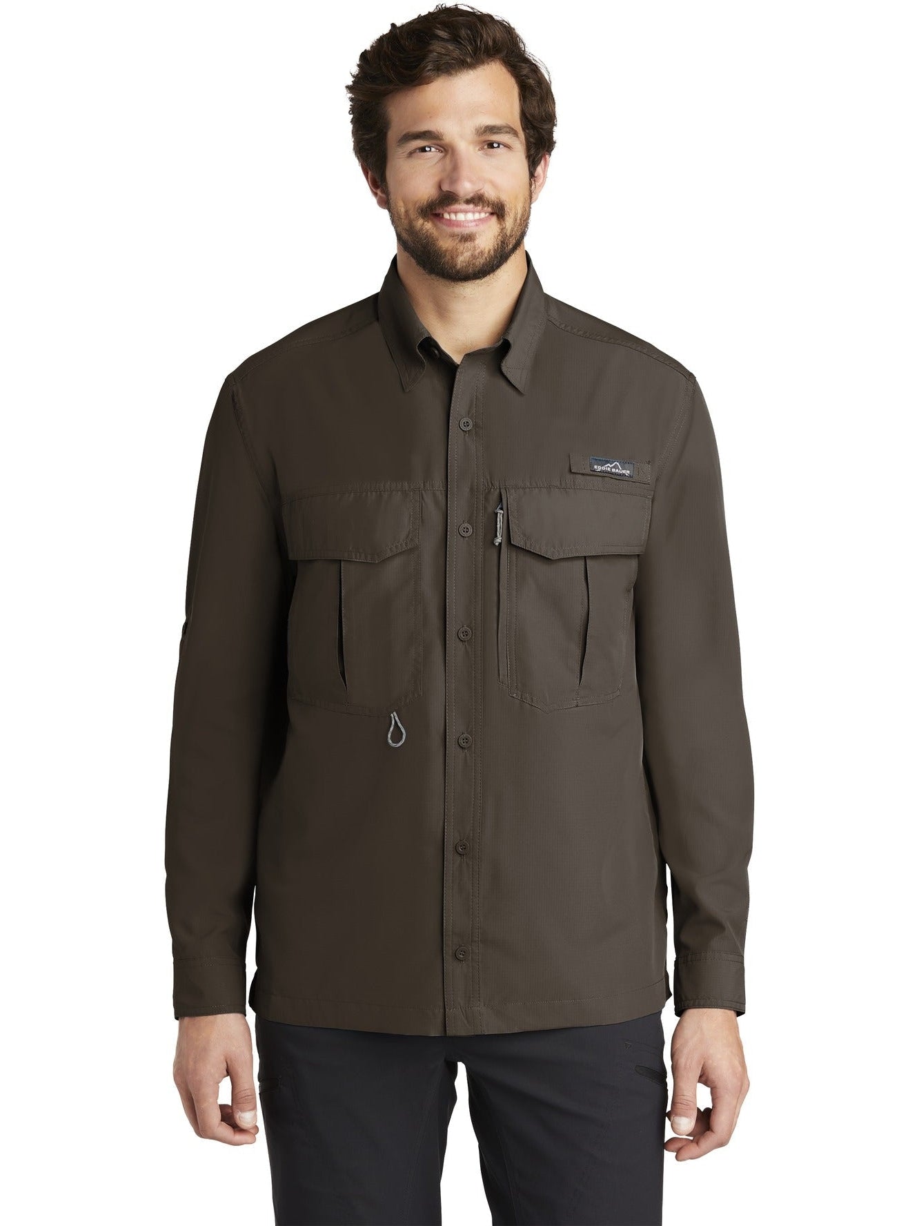 no-logo Eddie Bauer Long Sleeve Performance Fishing Shirt-Regular-Eddie Bauer-Thread Logic