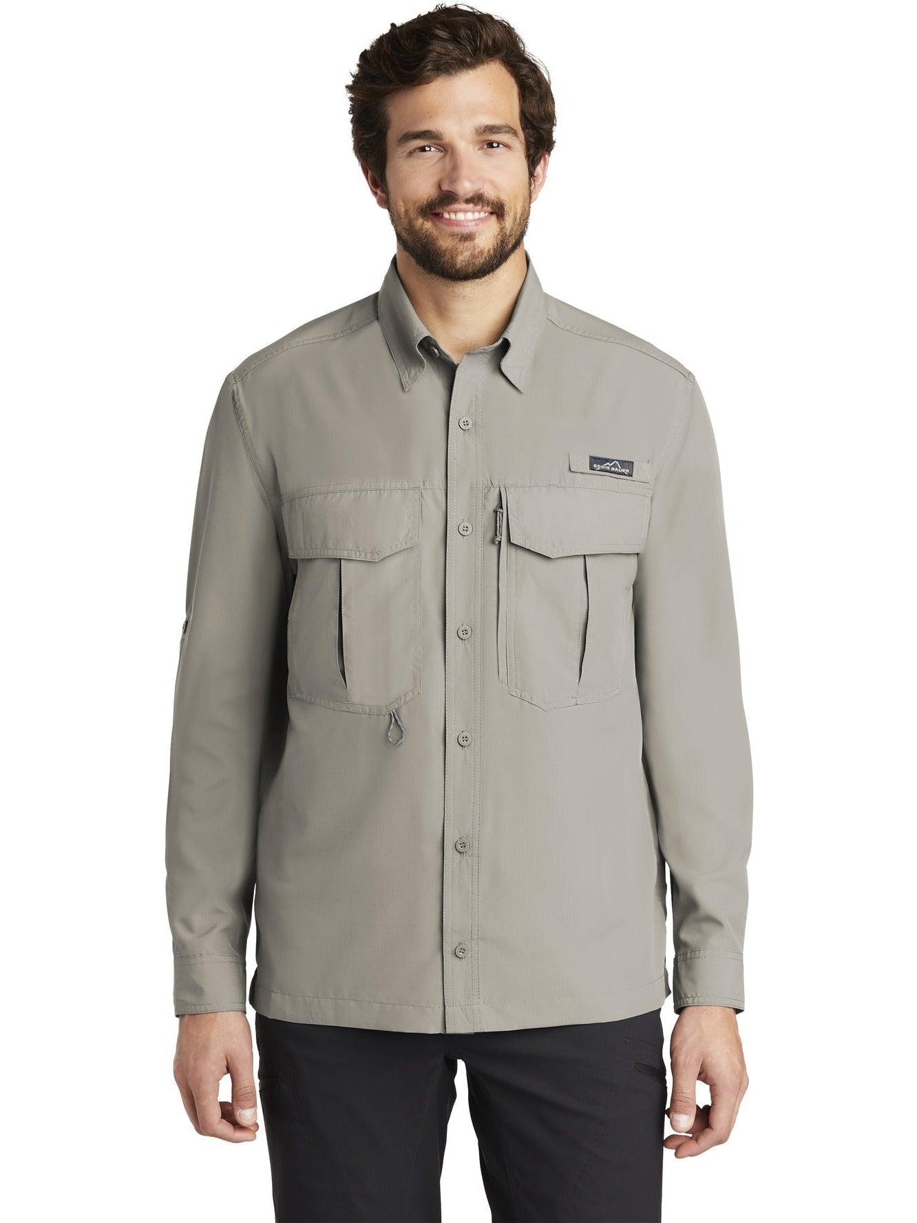 no-logo Eddie Bauer Long Sleeve Performance Fishing Shirt-Regular-Eddie Bauer-Thread Logic