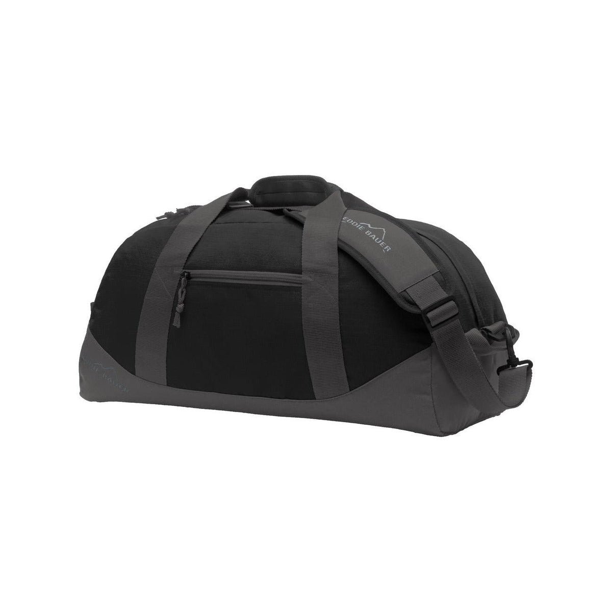 no-logo Eddie Bauer Medium Ripstop Duffel-Bags-Eddie Bauer-Black/Grey Steel-Thread Logic