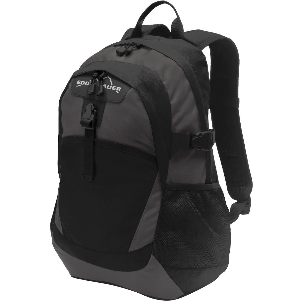 no-logo Eddie Bauer Ripstop Backpack-Bags-Eddie Bauer-Black/Grey Steel-Thread Logic