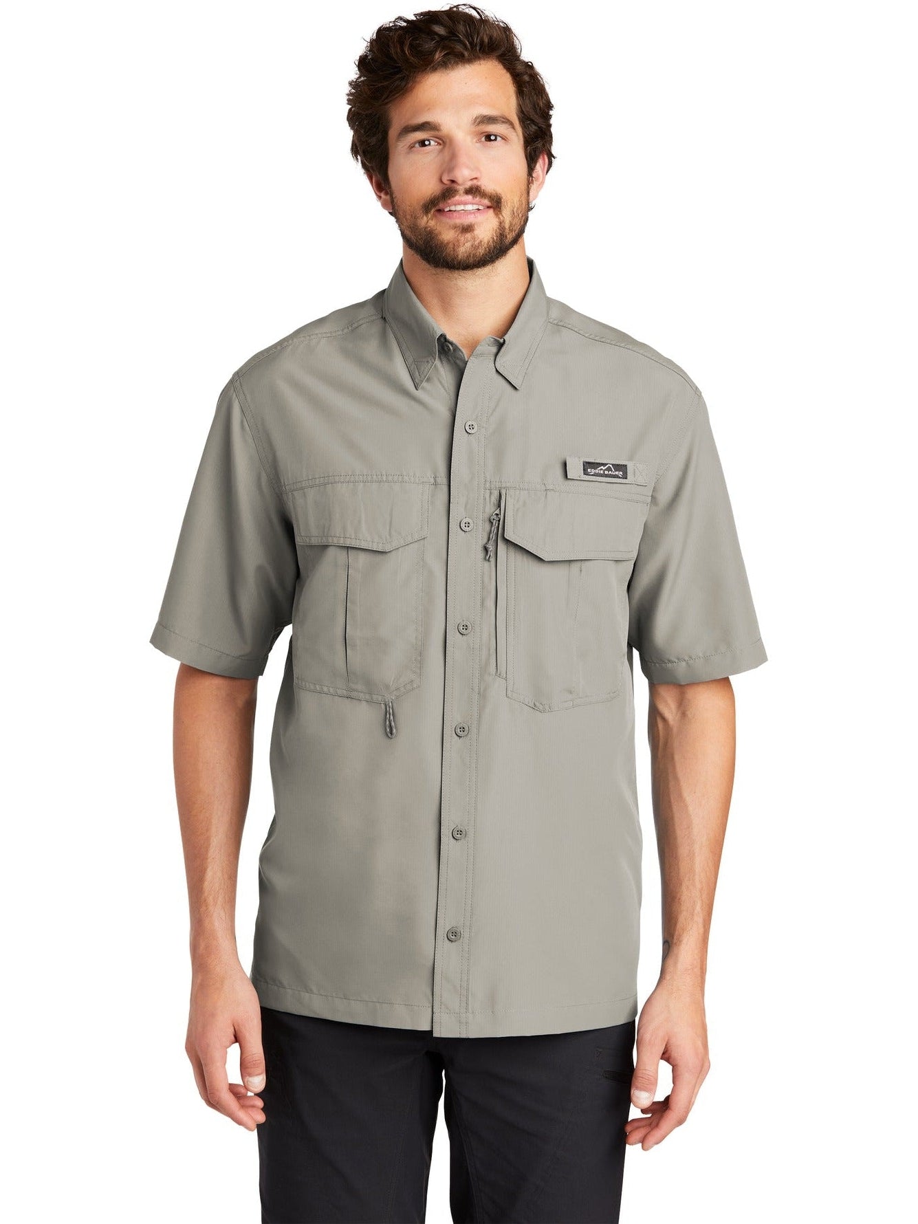 no-logo Eddie Bauer Short Sleeve Performance Fishing Shirt-Regular-Eddie Bauer-Thread Logic