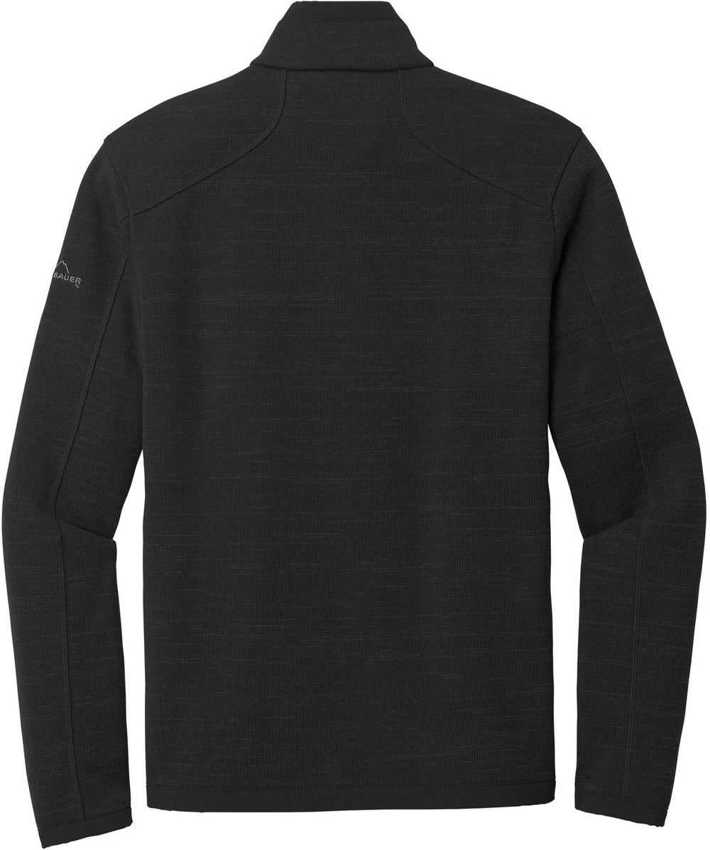 Eddie Bauer Dark Academia marled black best gray zip front Sweater, Large