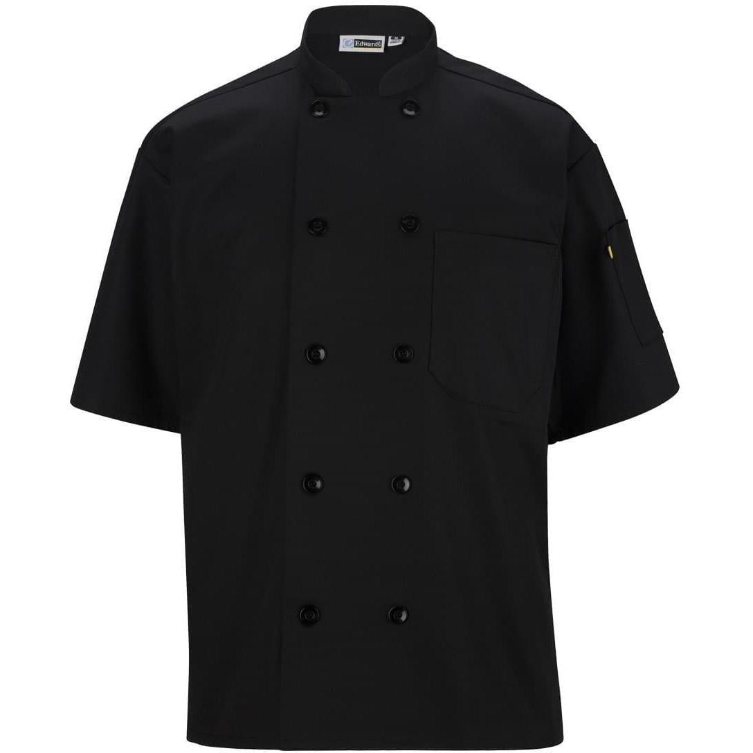 no-logo Edwards 10 Button Short Sleeve Chef Coat