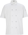 Edwards 10 Button Short Sleeve Chef Coat with Mesh