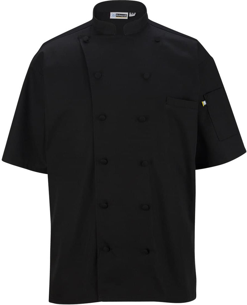 Edwards 12 Button Short Sleeve Chef Coat with Mesh