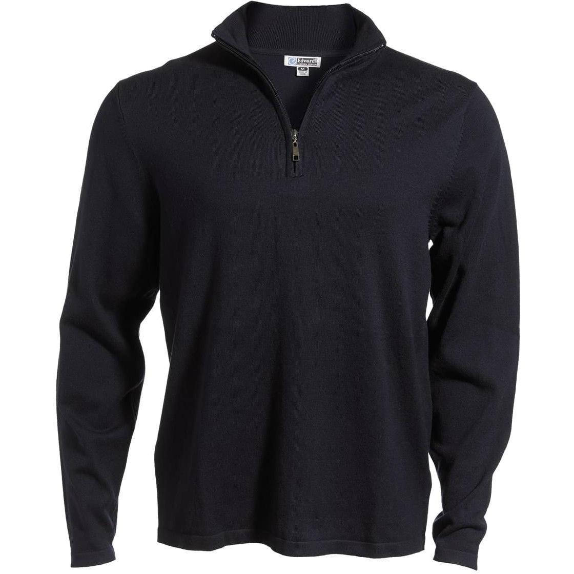 no-logo Edwards 1/4 Zip Fine Gauge Sweater-Sweaters-Edwards-Navy-XS-Thread Logic