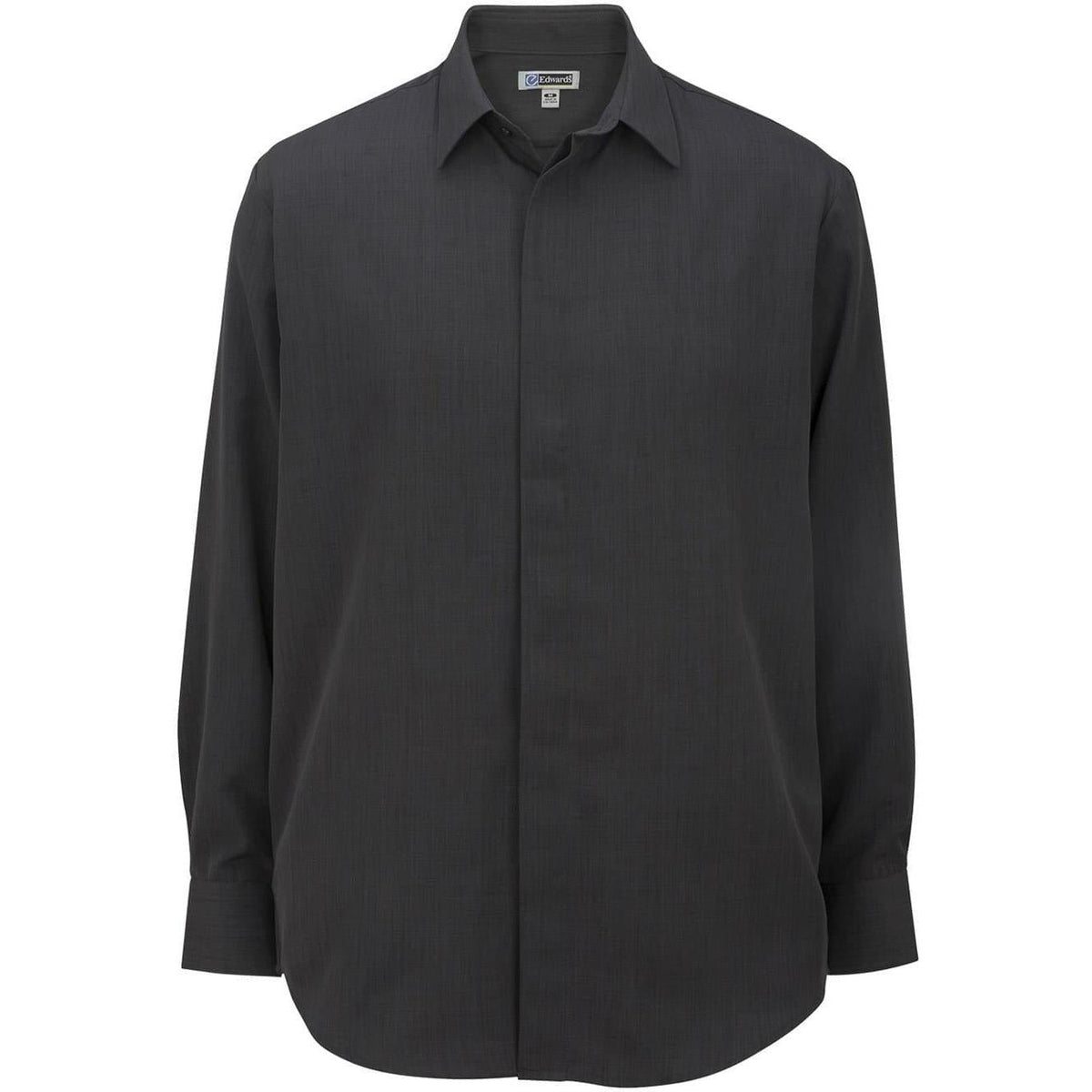no-logo Edwards Bastiste Cafe Shirt-Dress Shirts-Edwards-Steel Grey-S-Thread Logic