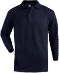 Edwards Blended Pique Long Sleeve Polo With Pocket