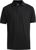 Edwards Blended Pique Short Sleeve Polo With Pocket