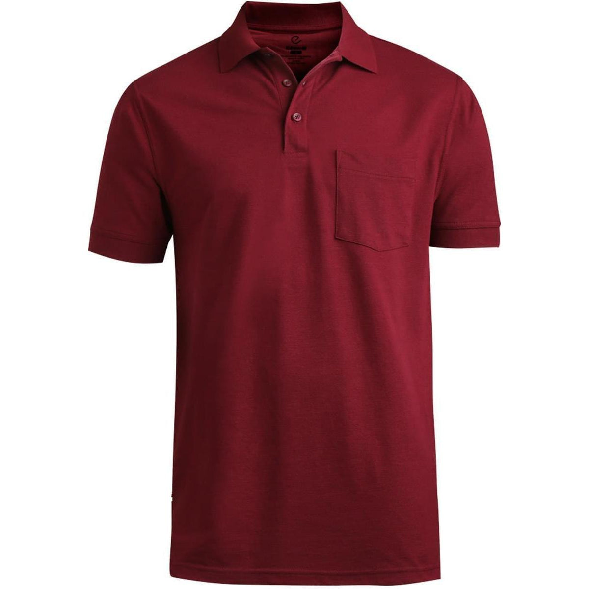 no-logo Edwards Blended Pique Short Sleeve Polo With Pocket