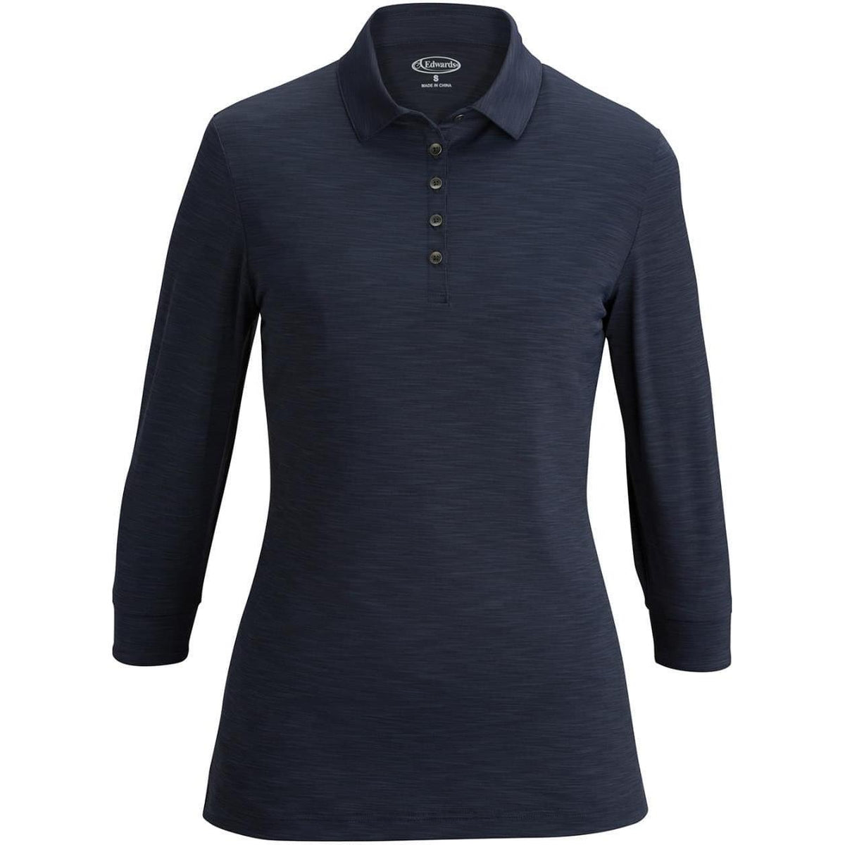 logo-left Edwards Ladies 3/4 Sleeve Optical Polo
