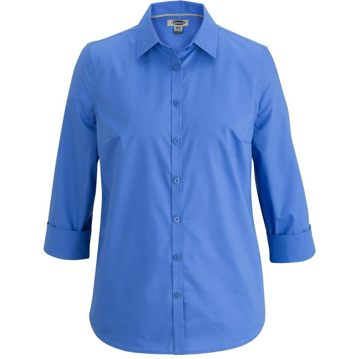 no-logo Edwards Ladies 3/4 Sleeve Stretch Broadcloth Shirt