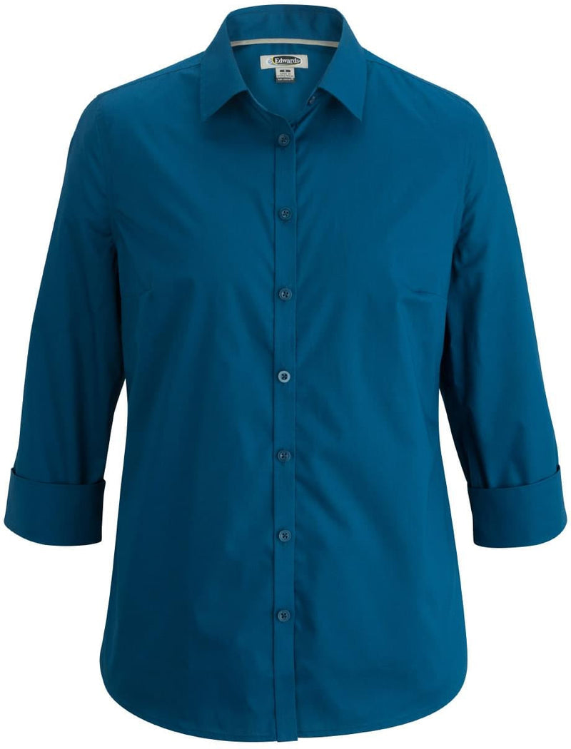 Edwards Ladies 3/4 Sleeve Stretch Broadcloth Shirt