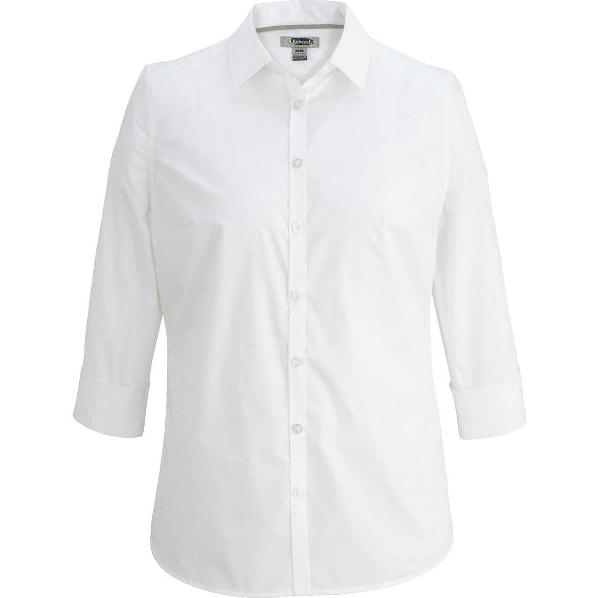 no-logo Edwards Ladies 3/4 Sleeve Stretch Broadcloth Shirt