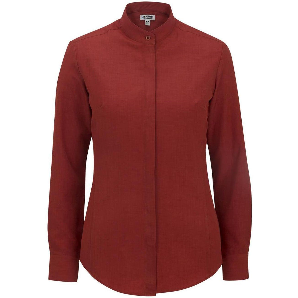 no-logo Edwards Women's Bastiste Banded Collar Shirt-Dress Shirts-Edwards-Thread Logic