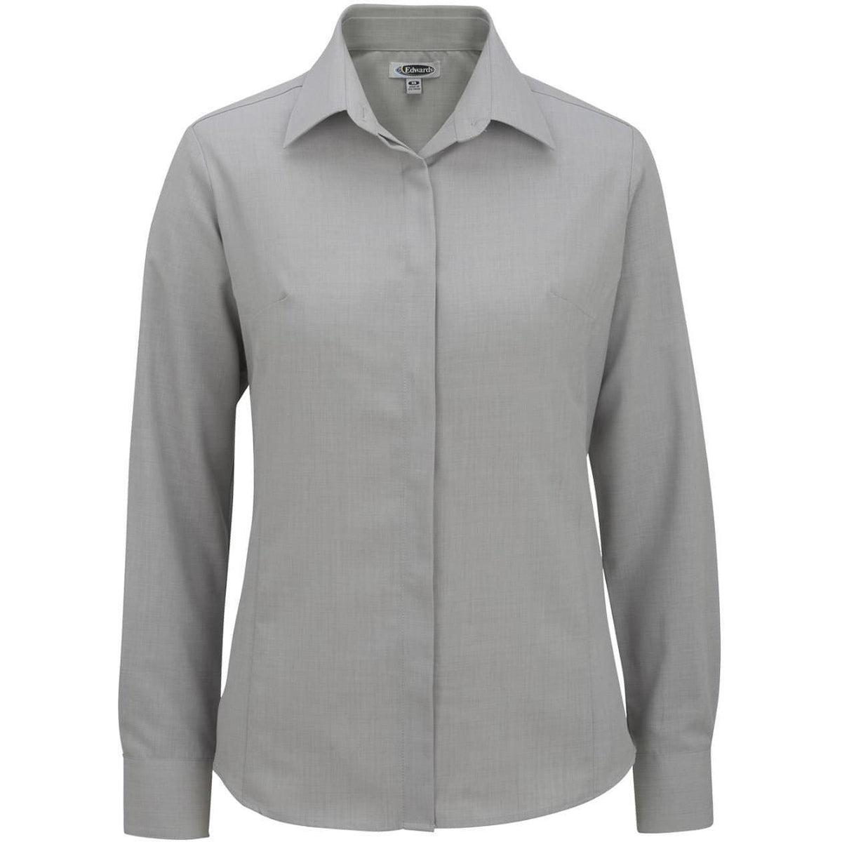 no-logo Edwards Women's Bastiste Cafe Shirt-Dress Shirts-Edwards-Platinum-XS-Thread Logic