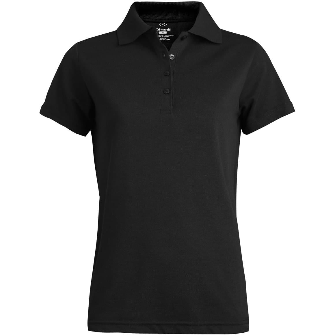 logo-left Edwards Ladies Blended Pique Short Sleeve Polo