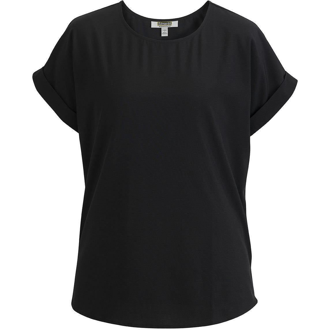 no-logo Edwards Ladies Dolman Short Sleeve Blouse