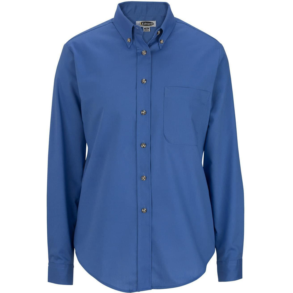 no-logo Edwards Ladies Easy Care Long Sleeve Poplin Shirt