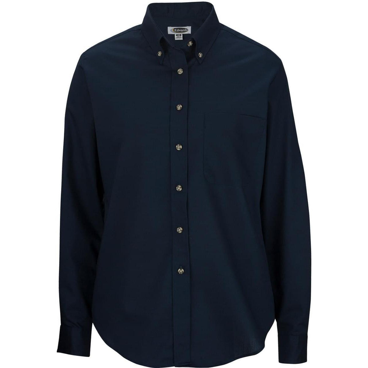 no-logo Edwards Ladies Easy Care Long Sleeve Poplin Shirt