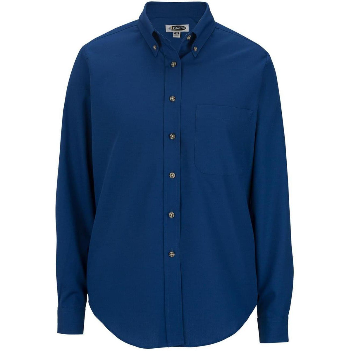 no-logo Edwards Ladies Easy Care Long Sleeve Poplin Shirt