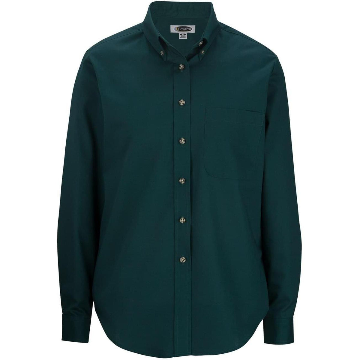 no-logo Edwards Ladies Easy Care Long Sleeve Poplin Shirt