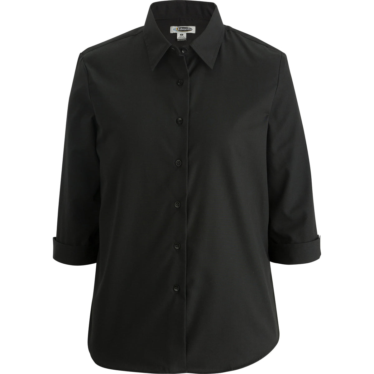 no-logo Edwards Ladies Essential Broadcloth Shirt 3/4 Sleeve