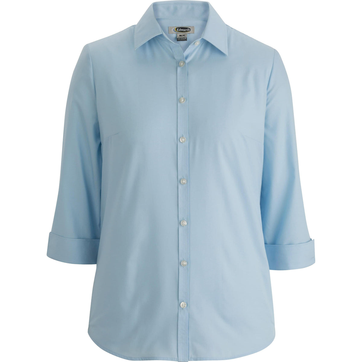 no-logo Edwards Ladies Essential Broadcloth Shirt 3/4 Sleeve