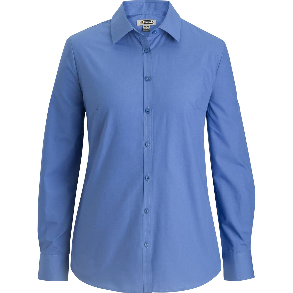 no-logo Edwards Ladies Essential Broadcloth Shirt Long Sleeve