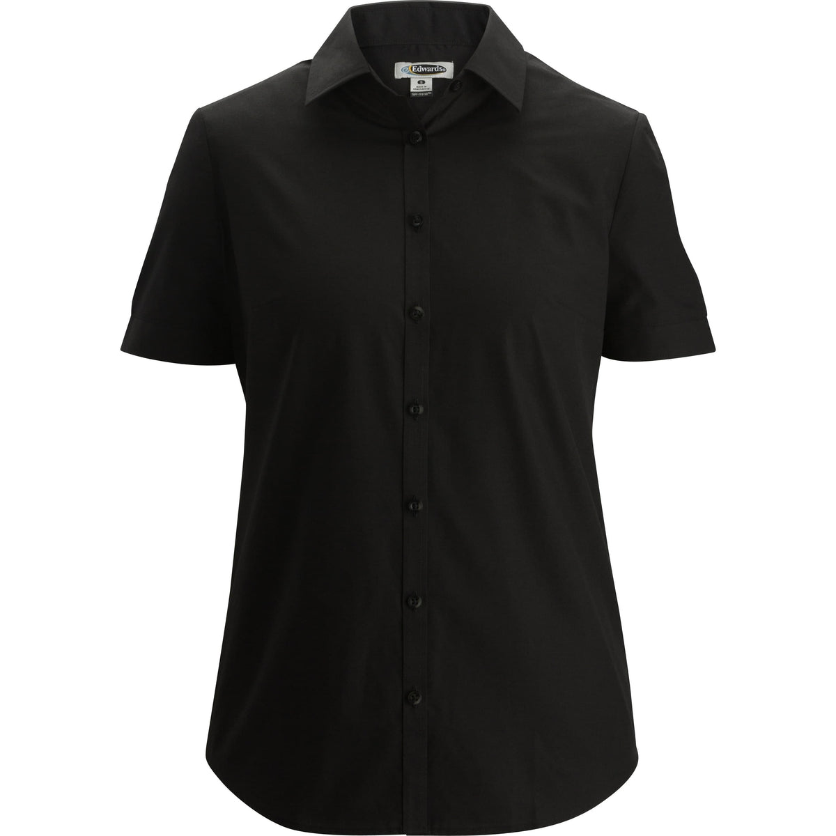 no-logo Edwards Ladies Essential Broadcloth Shirt Short Sleeve