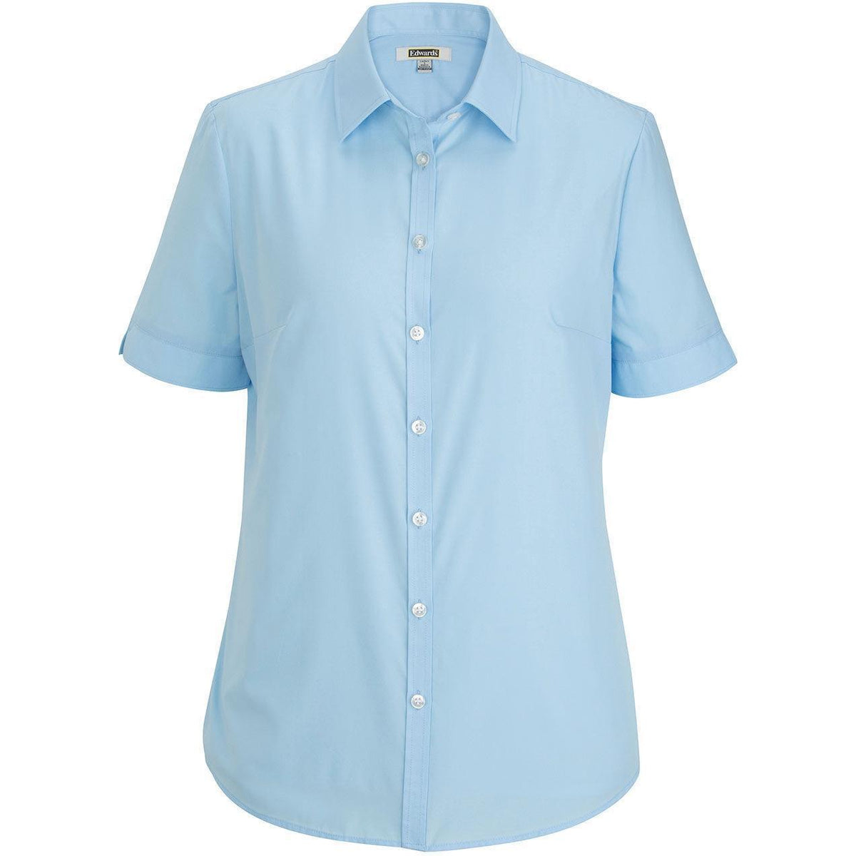 no-logo Edwards Ladies Essential Broadcloth Shirt Short Sleeve