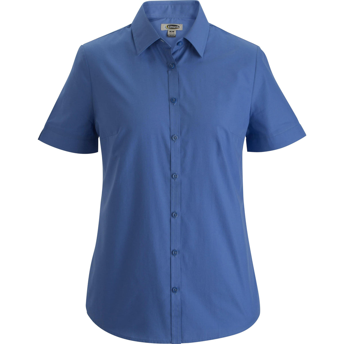no-logo Edwards Ladies Essential Broadcloth Shirt Short Sleeve
