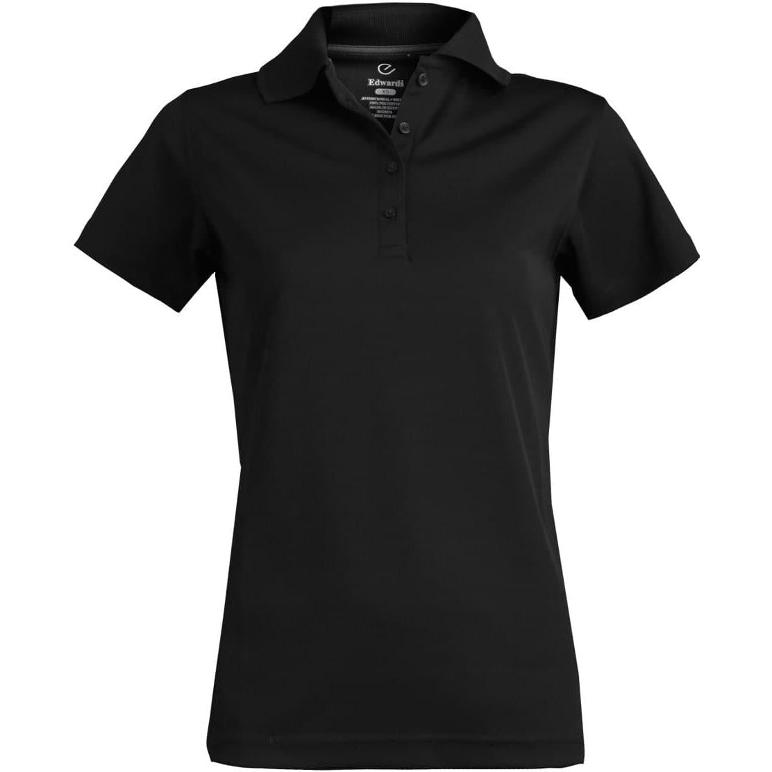 no-logo Edwards Ladies Hi Performance Mesh Short Sleeve Polo