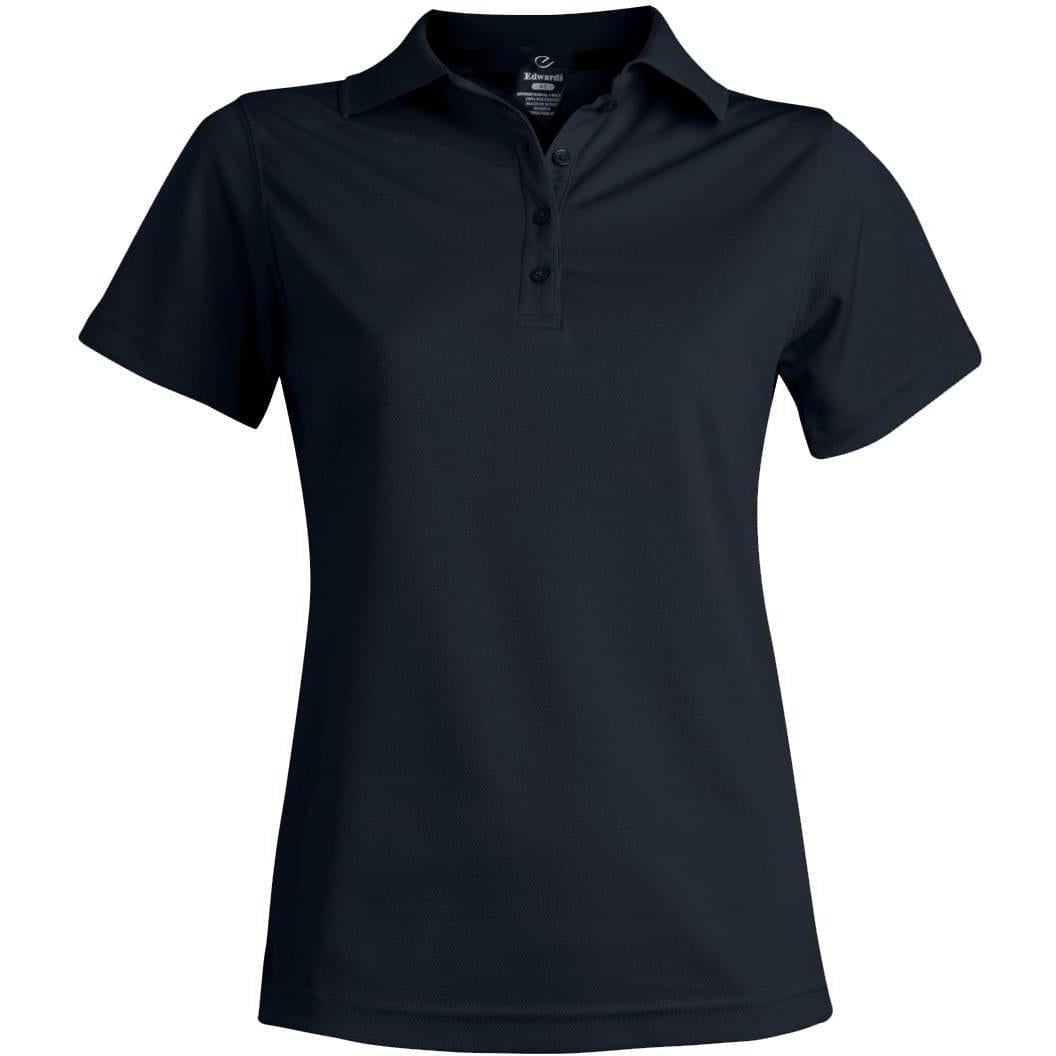 no-logo Edwards Ladies Hi Performance Mesh Short Sleeve Polo