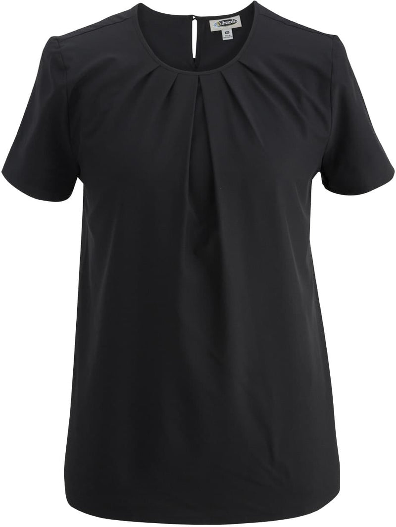 Edwards Ladies Jewel Neck Short Sleeve Blouse