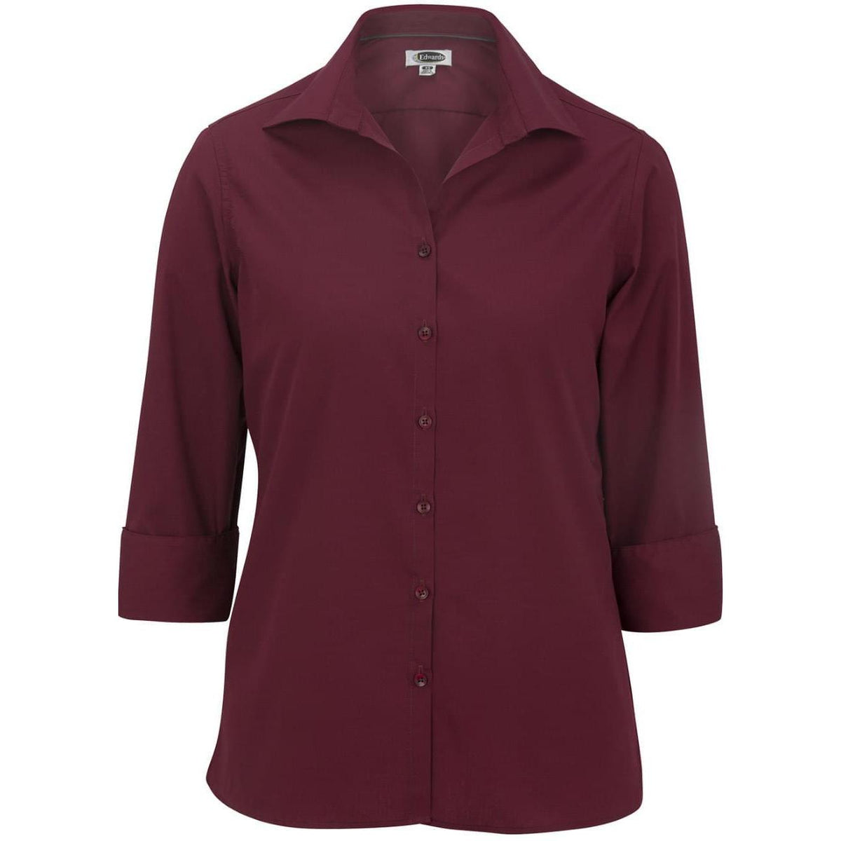 no-logo Edwards Ladies Lightweight Open Neck Poplin Blouse