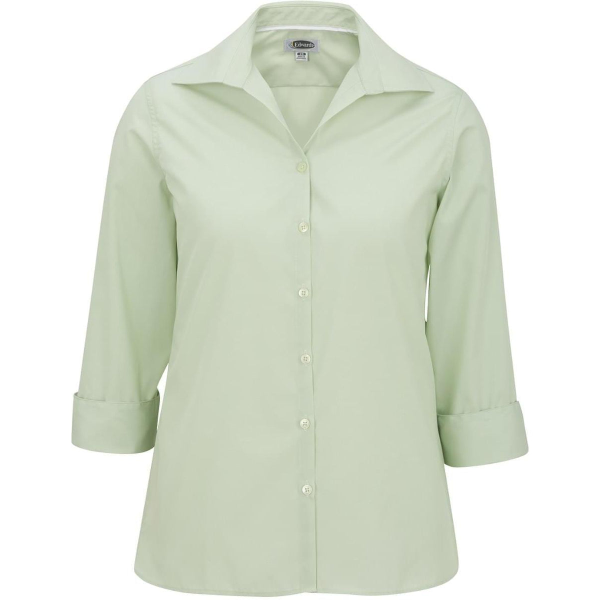 no-logo Edwards Ladies Lightweight Open Neck Poplin Blouse