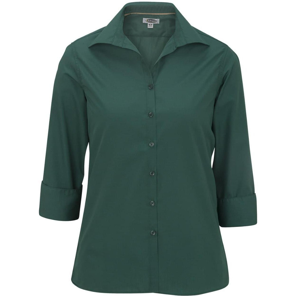 no-logo Edwards Ladies Lightweight Open Neck Poplin Blouse