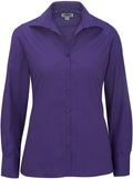 Edwards Ladies Lightweight Open Neck Poplin Blouse Long Sleeve