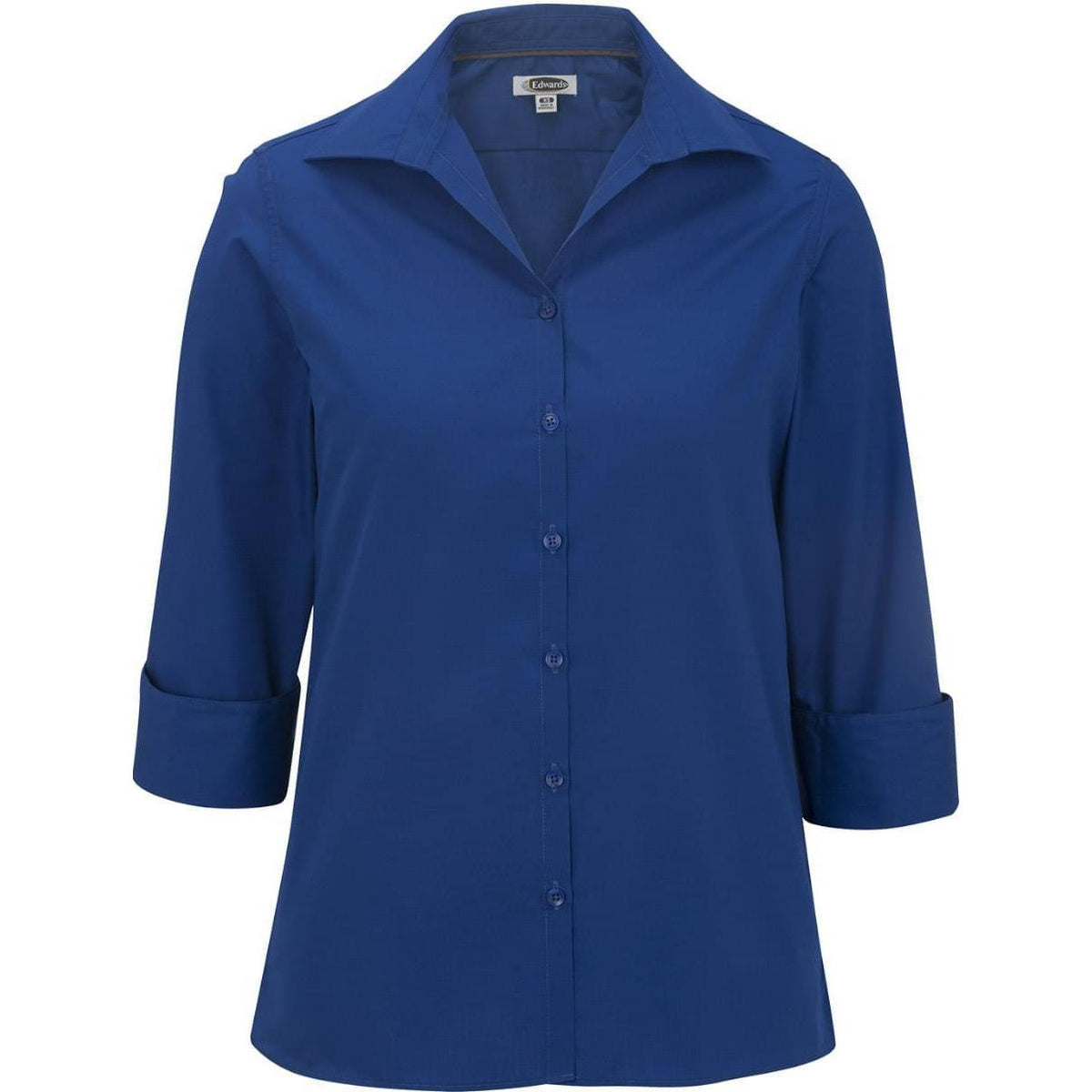 no-logo Edwards Ladies Lightweight Open Neck Poplin Blouse