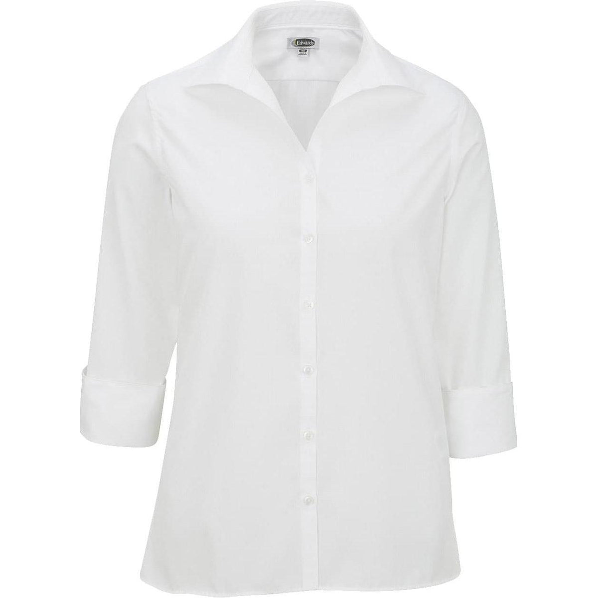 no-logo Edwards Ladies Lightweight Open Neck Poplin Blouse