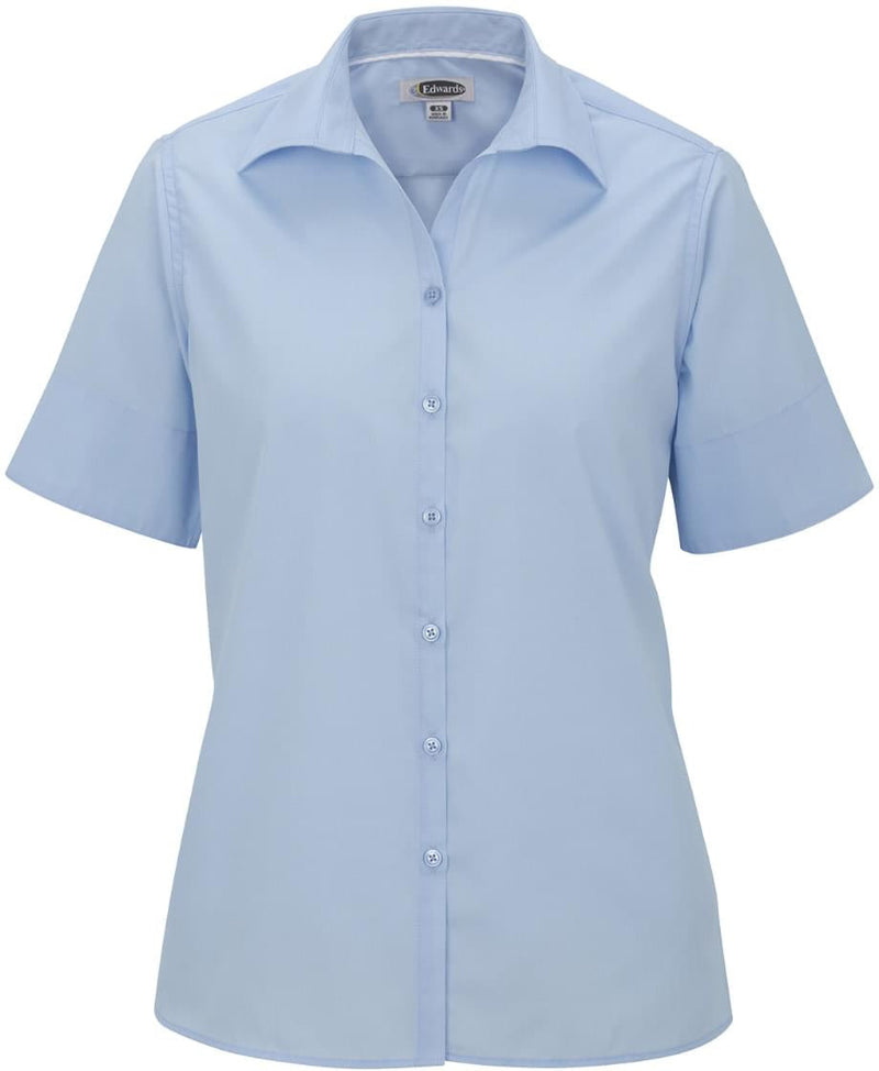 Edwards Ladies Lightweight Short Sleeve Poplin Blouse