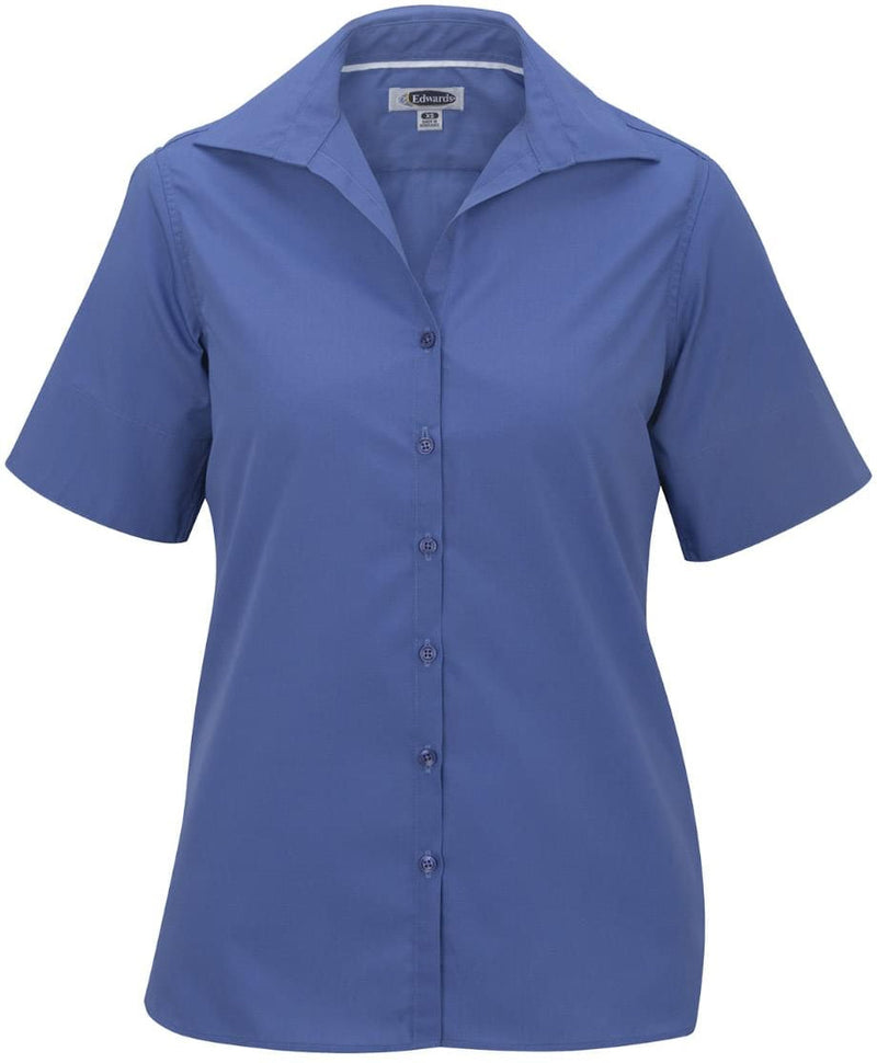 Edwards Ladies Lightweight Short Sleeve Poplin Blouse