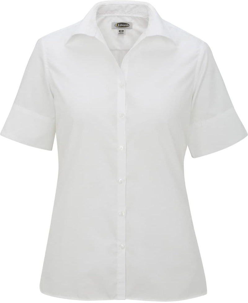 Edwards Ladies Lightweight Short Sleeve Poplin Blouse