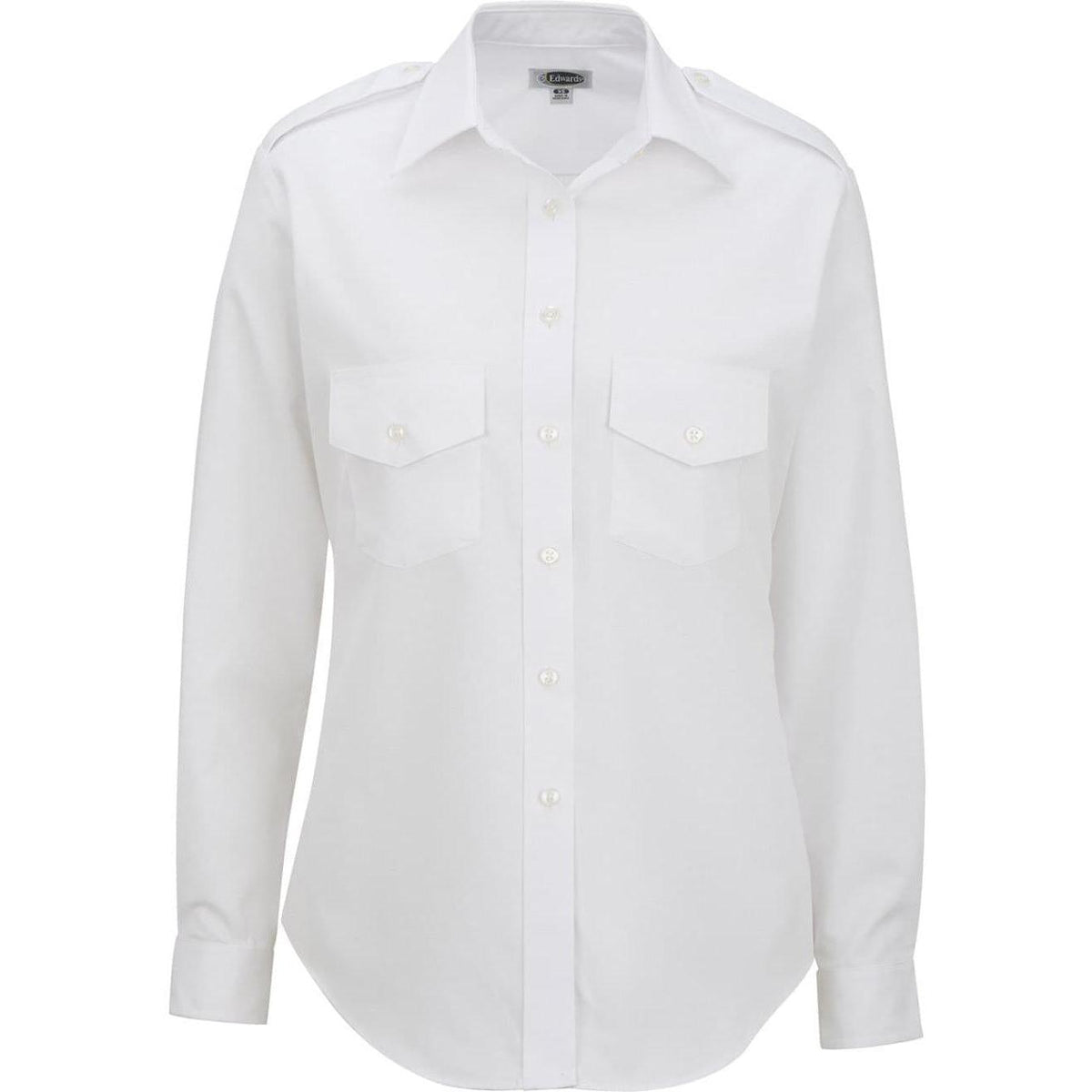 no-logo Edwards Women's Long Sleeve Navigator Shirt-Dress Shirts-Edwards-White-XS-Thread Logic