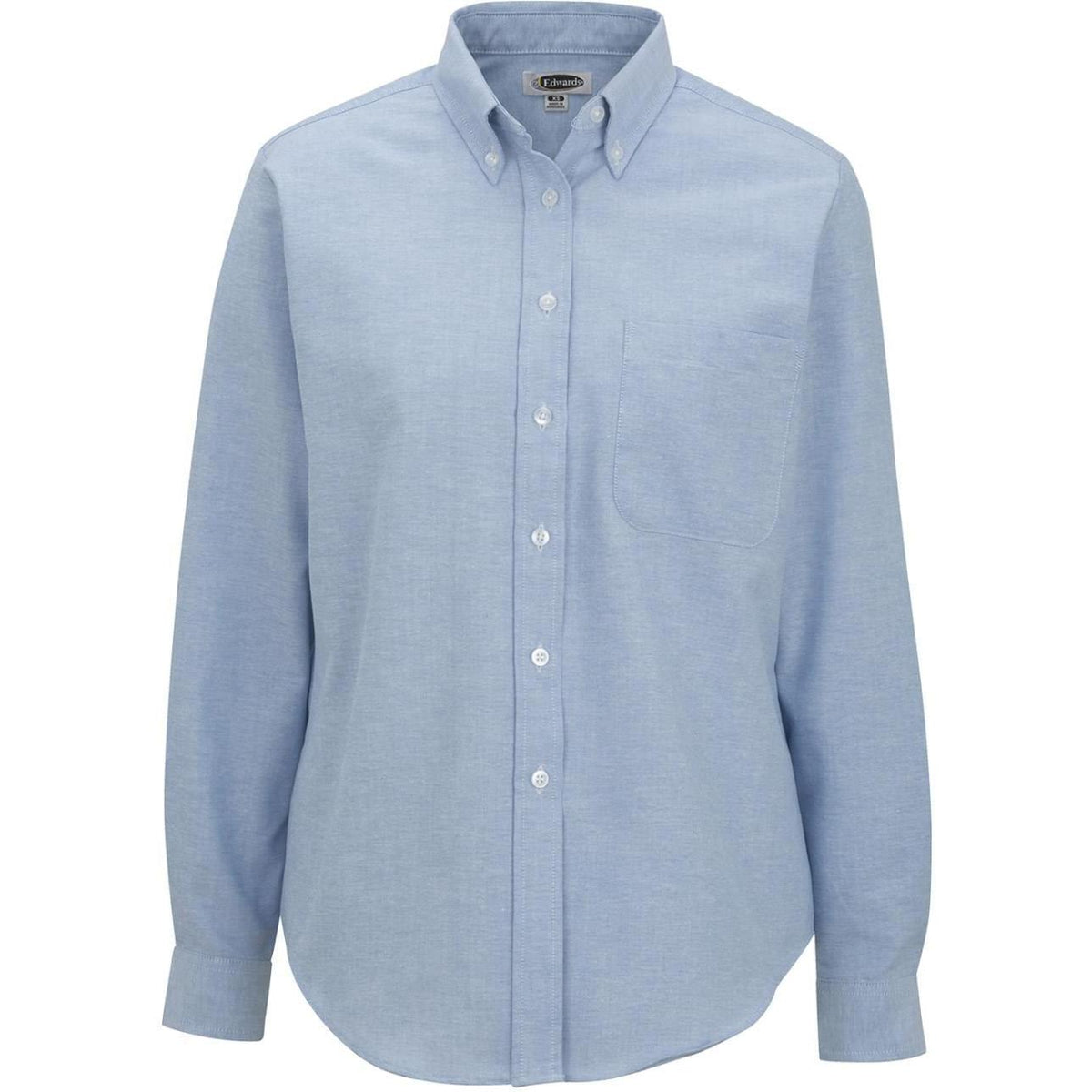 no-logo Edwards Ladies Long Sleeve Oxford Shirt