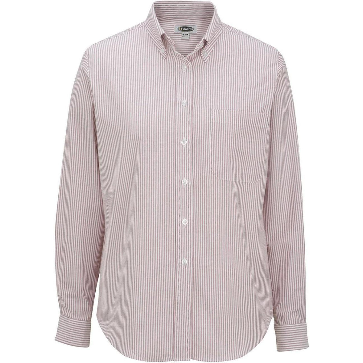 no-logo Edwards Ladies Long Sleeve Oxford Shirt